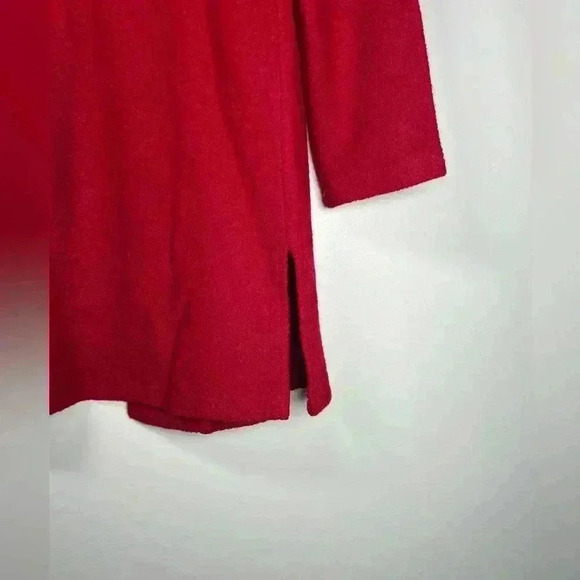 Kasper Open Front Cardigan Sweater Red Cozy Wool Blend Women’s Size XS - Picture 5 of 9